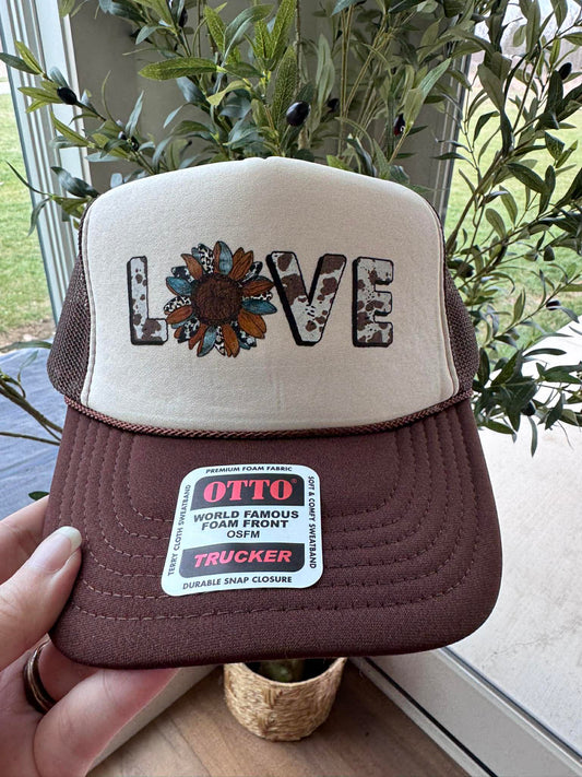 Western Love Sunflower Trucker Hat
