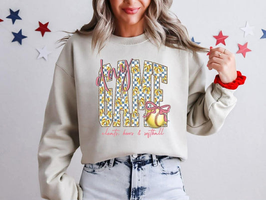 Softball Game Day Graphic Sweatshirt