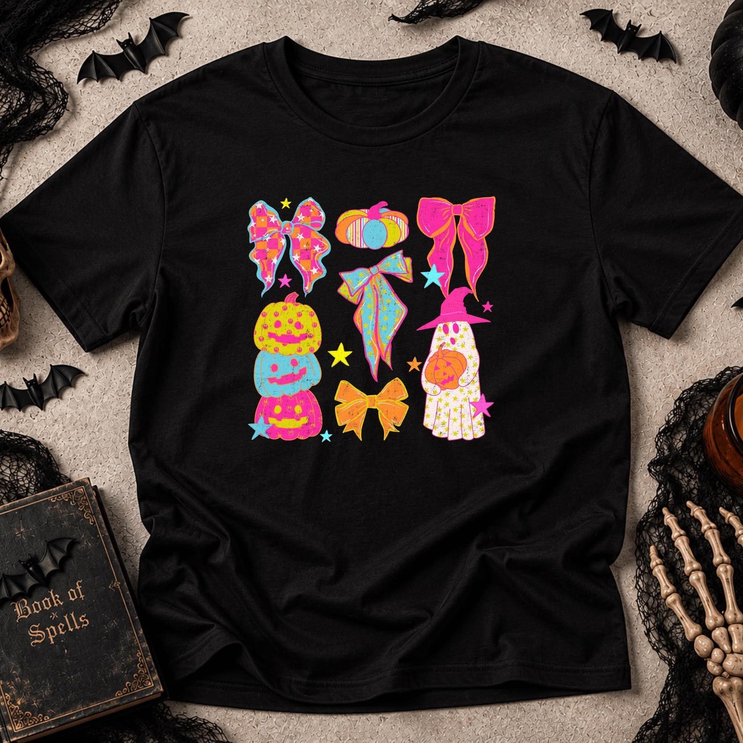 Bows, Pumpkins & Ghosts Graphic Tee