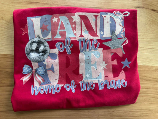 Land Of The Free Collage Graphic Tee