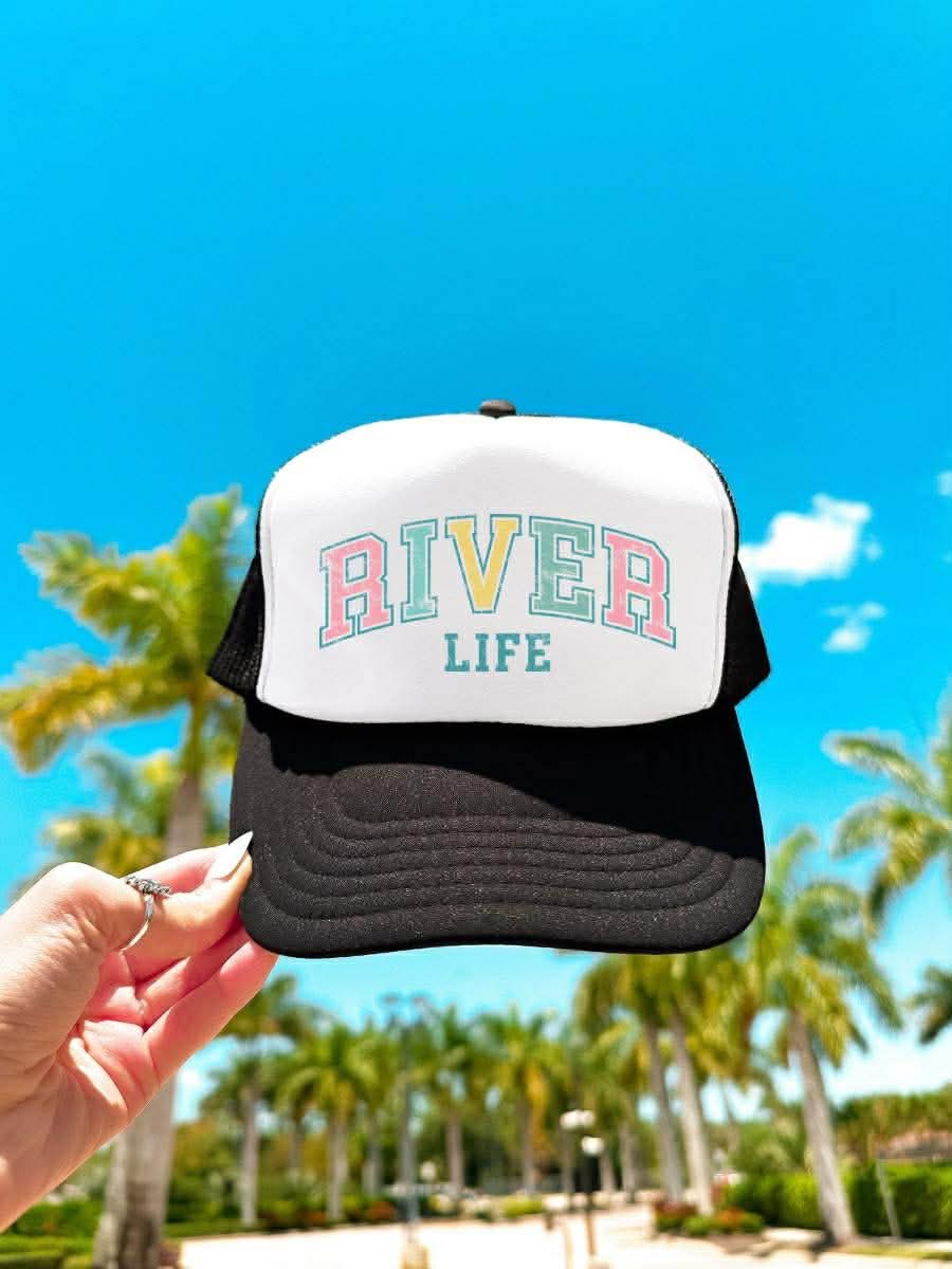 River Life (Multi Color Lettering) Trucker Hat