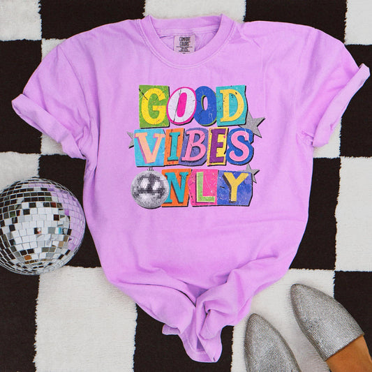 Good Vibes Only Retro Graphic Tee