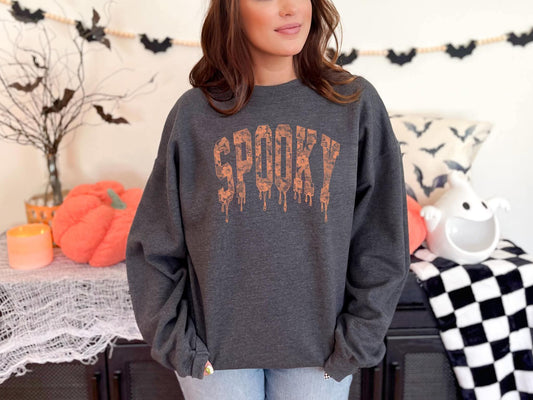 Spooky Drip Font Graphic Sweatshirt