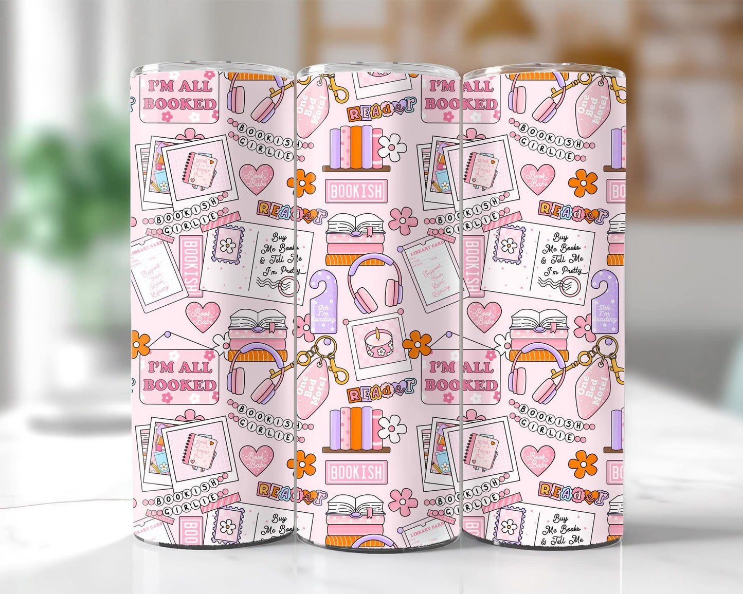 Bookish Collage Tumbler
