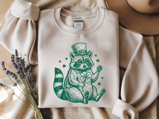 Lucky Raccoon Graphic Sweatshirt