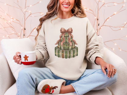 Book Christmas Tree Graphic Sweatshirt