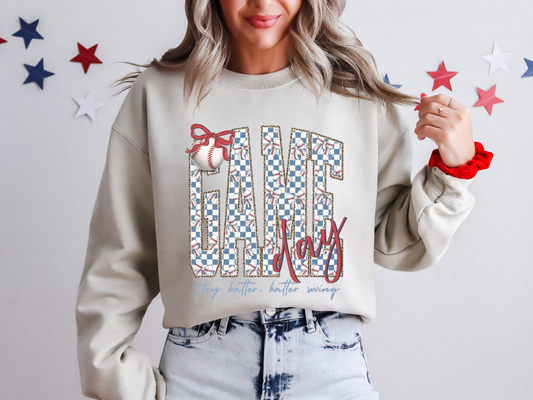 Game Day Hey Batter Graphic Sweatshirt