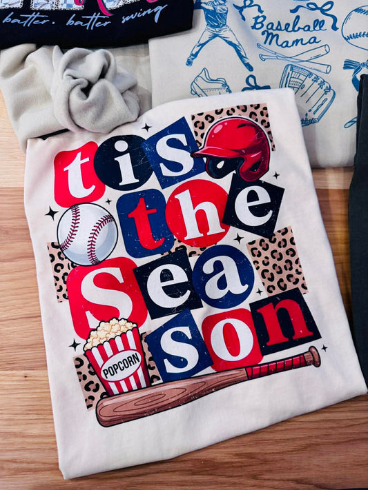 Tis The Baseball Season Graphic Tee