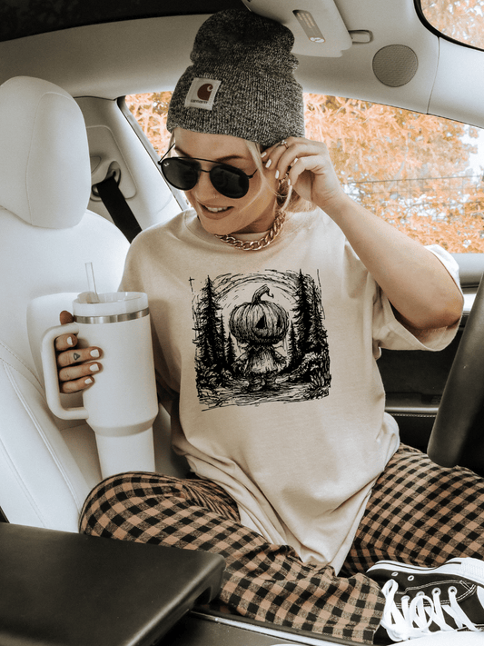 Cute Pumpkin Person Graphic Tee