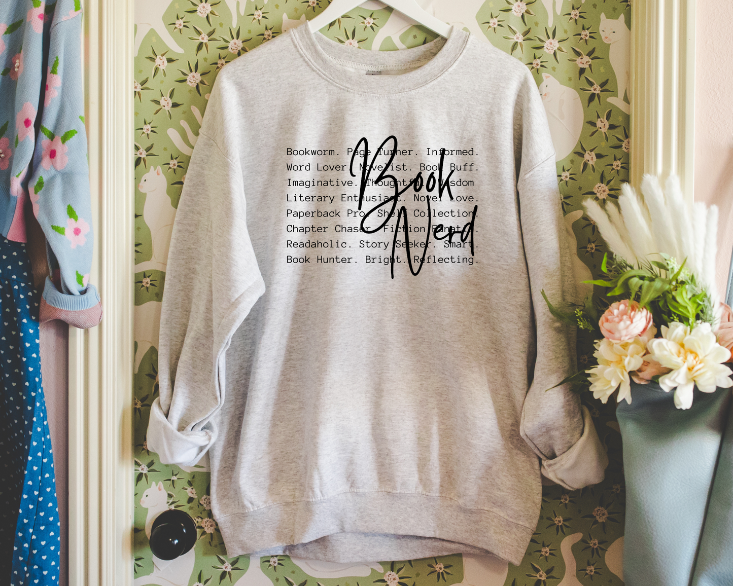 Book Nerd Graphic Sweatshirt