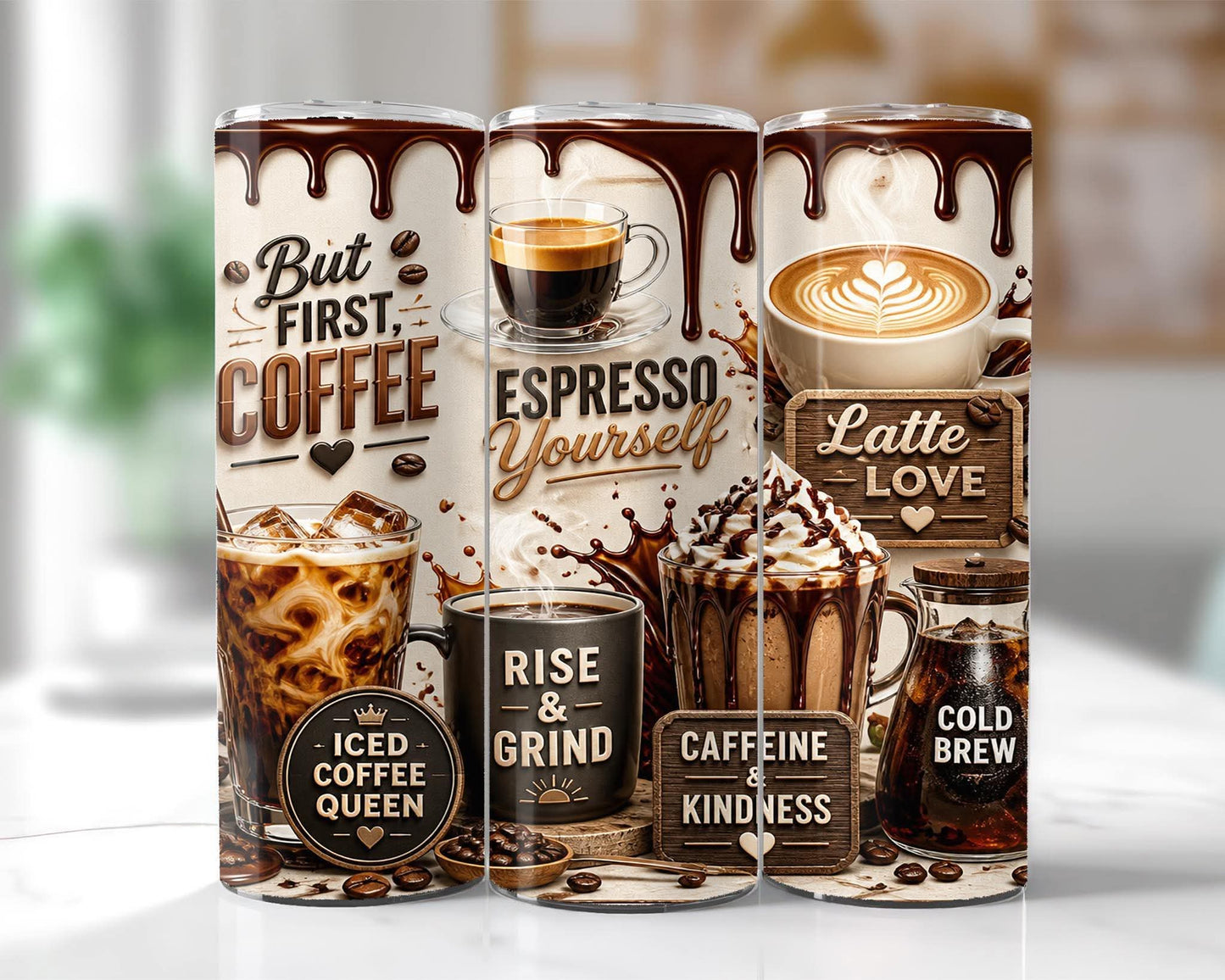 Coffee Lover Collage Tumbler