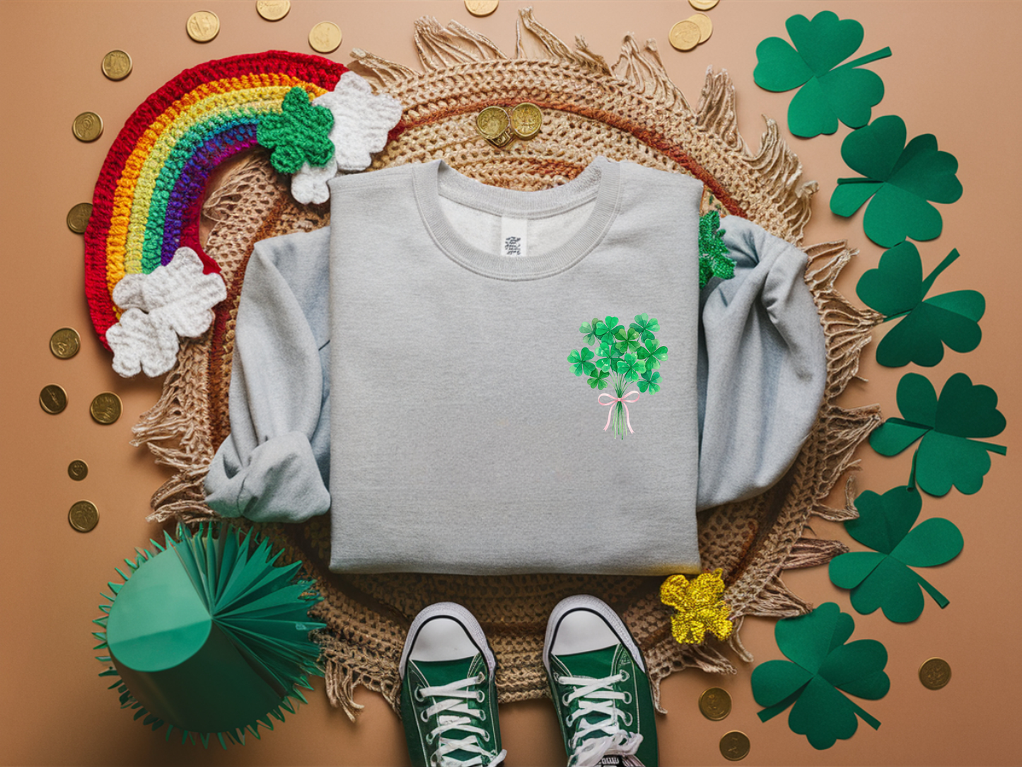 Clover Bouquet Graphic Sweatshirt