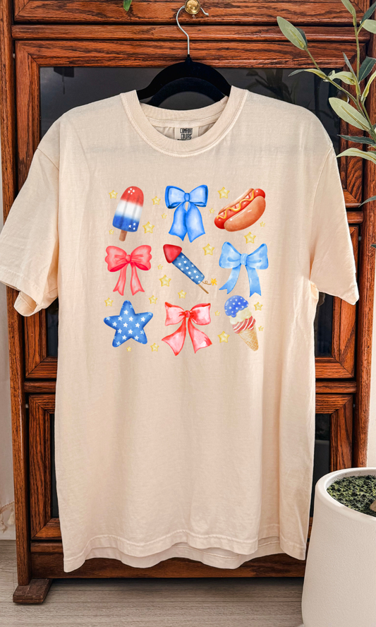4th Of July Icon Graphic Tee