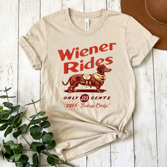 Weiner Rides graphic tee