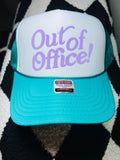 Out of office Puff trucker hat