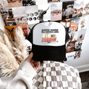 Sleepin around trucker hat