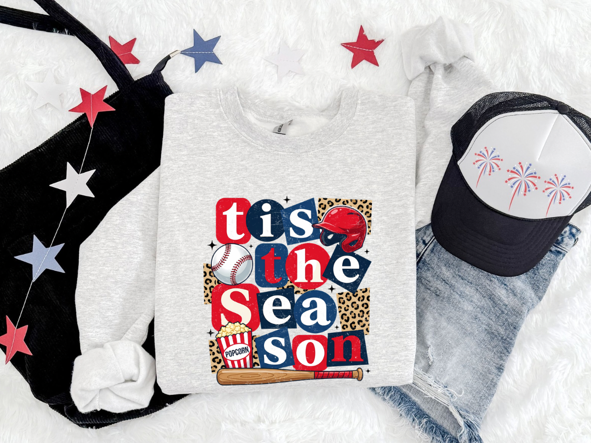 Tis The Baseball Season Graphic Sweatshirt