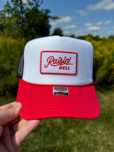 Raisin Hell Patch Trucker Hat