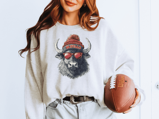 Vintage Buffalo Football Graphic Crew