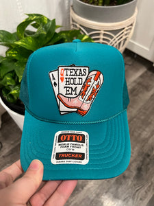 Texas Hold Em Trucker Patch Hat