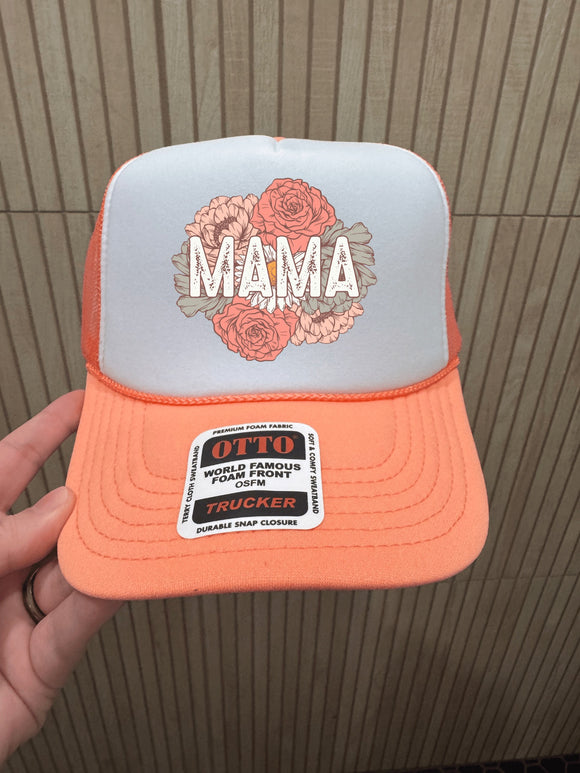 Floral Mama Trucker Hat