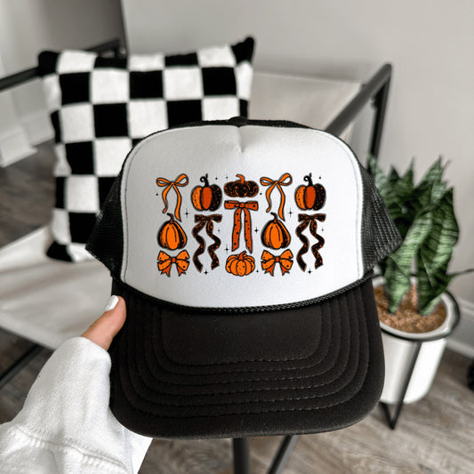 Pumpkins & Bows Trucker Hat