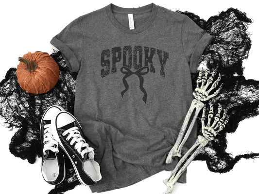 Spiderweb Spooky & Bow Graphic Tee