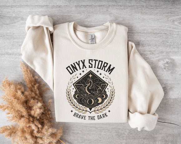 Onyx Storm Brave the Dark Sand Graphic Crew