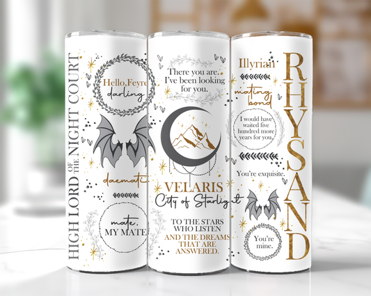 Rhys & Velaris Inspired 20 oz Tumbler