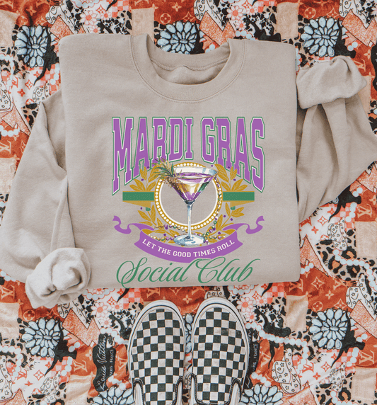 Mardi Gras Social Club Graphic Tee/Crew