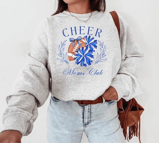 Cheer Moms Club Graphic Crew Sweatshirt