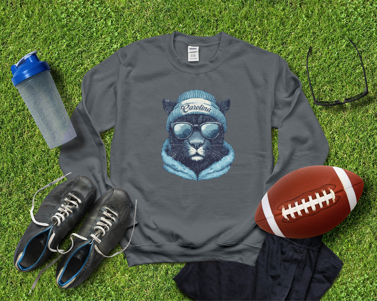 Vintage Carolina Football Graphic Crew