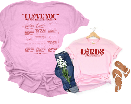 I Love You Dark Romance Graphic Tee