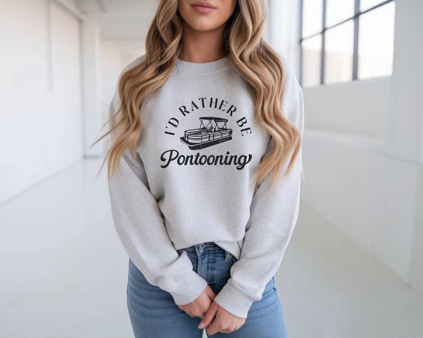 I’d Rather Be Pontooning Graphic Sweatshirt