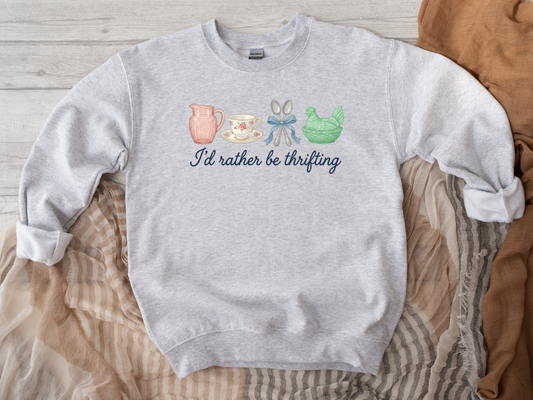 I'd Rather Be Thrifting Graphic Sweatshirt