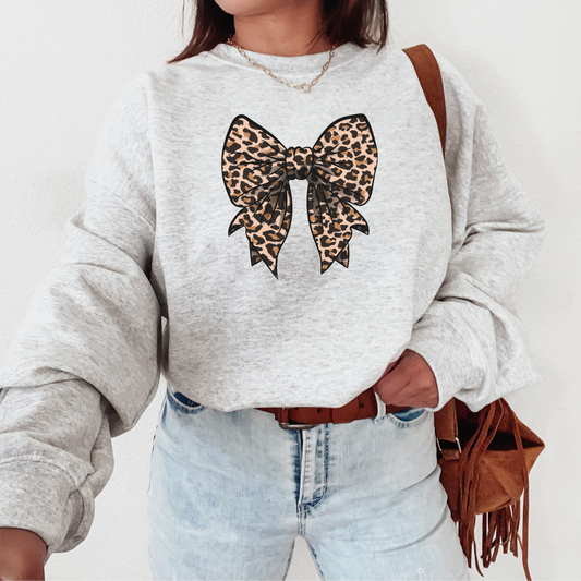 Leopard Bow Sweatshirt