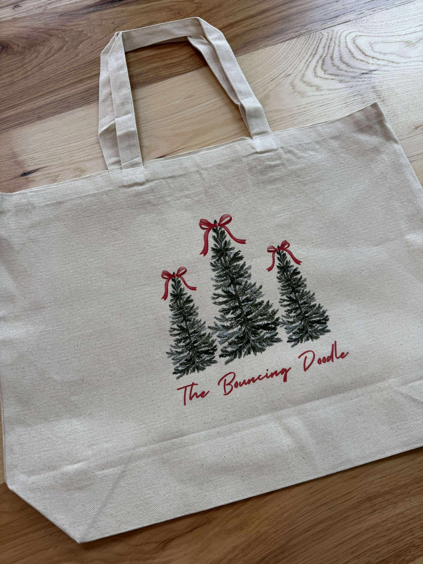CUSTOMIZABLE: Christmas Tree Trio Shopping Tote