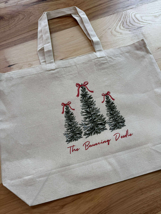 CUSTOMIZABLE: Christmas Tree Trio Shopping Tote