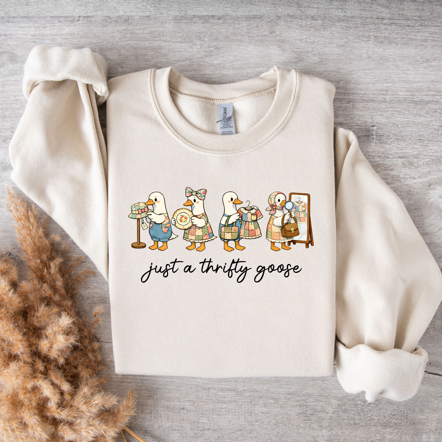 Just a Thrifty Goose Graphic Sweatshirt