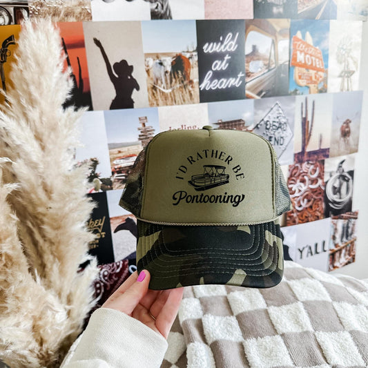 I’d Rather Be Pontooning Trucker Hat