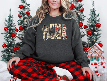 Vintage Holiday Family Graphic Sweatshirt