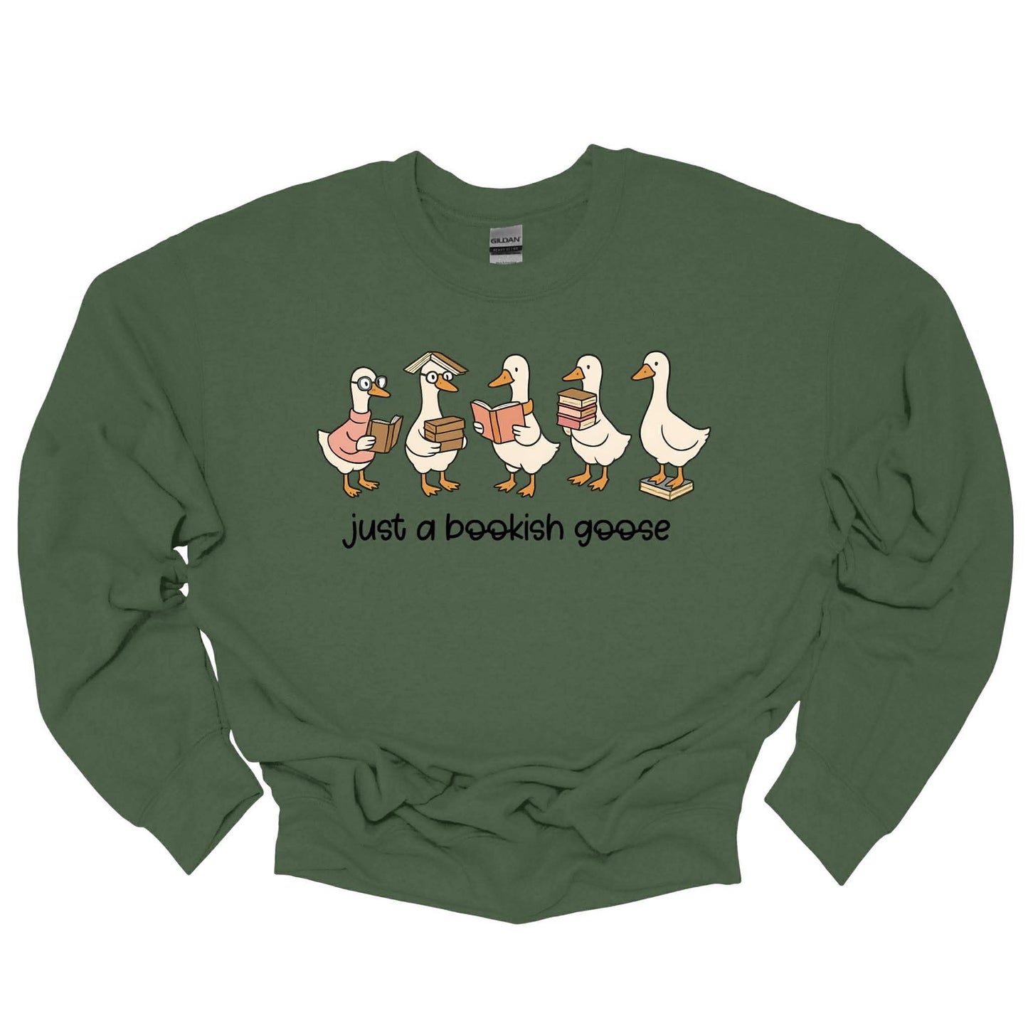 Just A Bookish Goose Graphic Sweatshirt