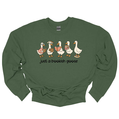 Just A Bookish Goose Graphic Sweatshirt