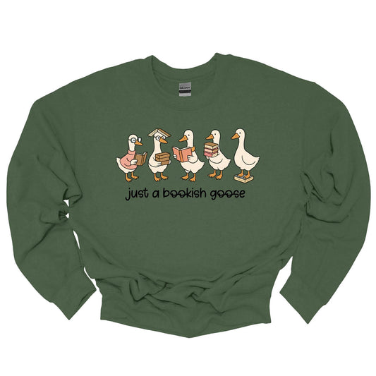 Just A Bookish Goose Graphic Sweatshirt
