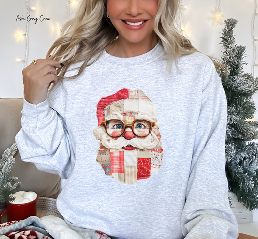 Patchwork Santa Graphic Sweatshirt