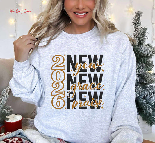 New Year, New Grace, New Praise Graphic Sweatshirt