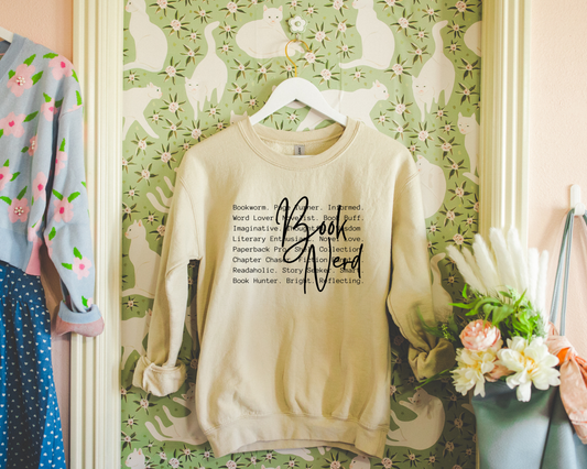 Book Nerd Graphic Sweatshirt