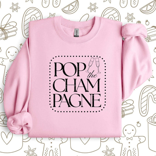 Pop The Champagne Graphic Sweatshirt