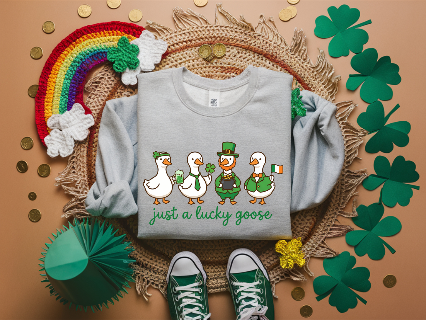 Just a Lucky Goose Graphic Sweatshirt