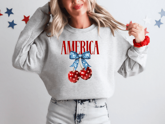 America Cherries Graphic Crew